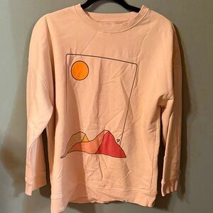 Peach Graphic Women's Sweater